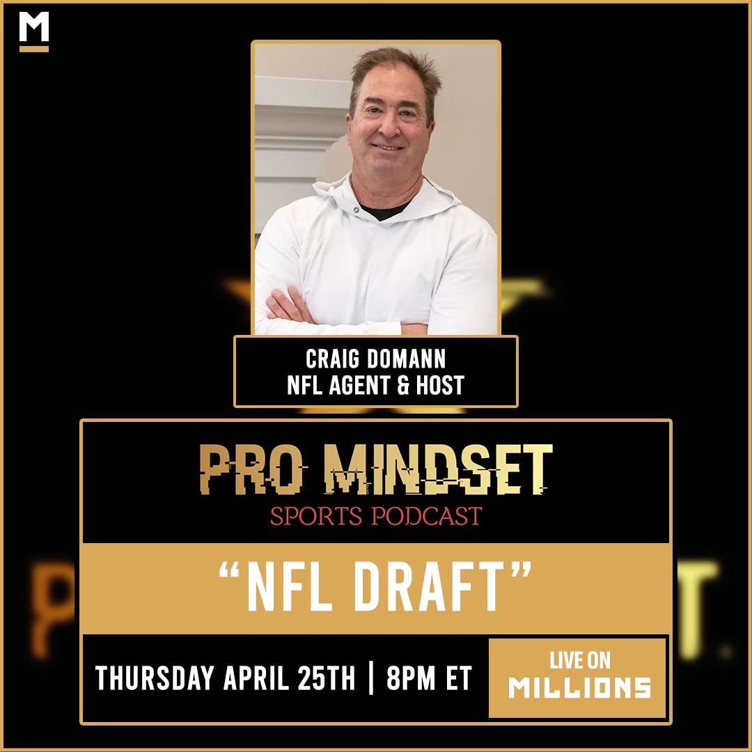 Veteran NFL Agent. Craig Domann. NFL Draft Watch Party. April 25, 8:00 PM ET