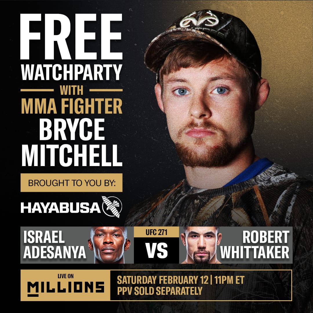 FREE UFC WatchParty with MMA Fighter Bryce Mitchell brought to you by Hayabusa