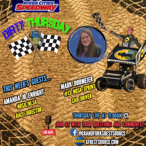 RCS Dirty Thursday - with NOSA Sprint Car Driver #13, Mark Dobmeier & NOSA/NLSA Race Director, Amanda Jo Enright