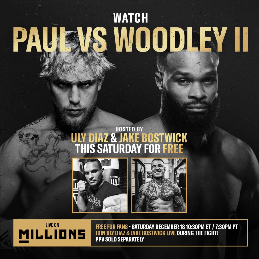 Jake Paul vs. Tyron Woodley II fight Watch Party with Ulysses Diaz and Jake Bostwick!