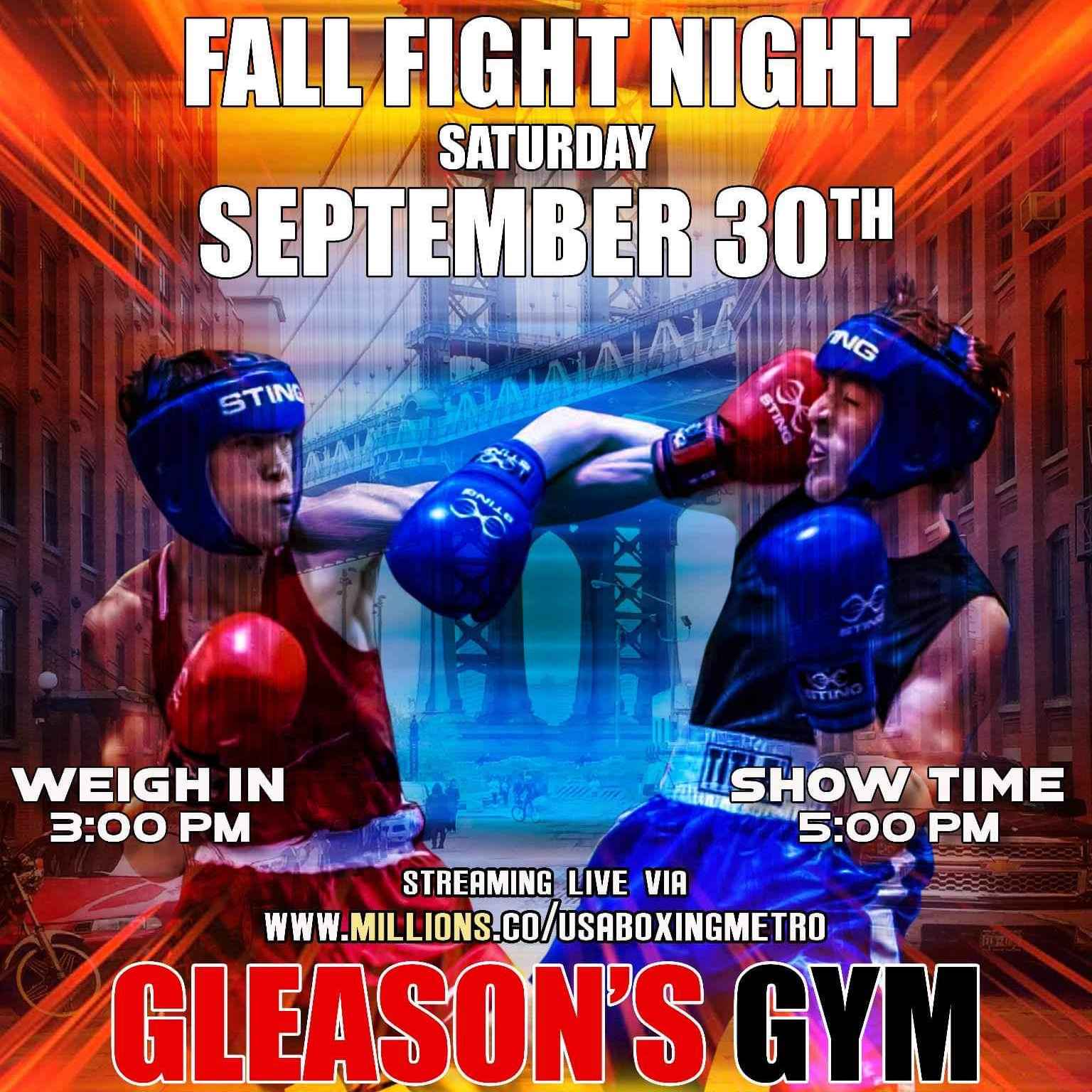 Fall Fight Night live from Gleason's Gym
