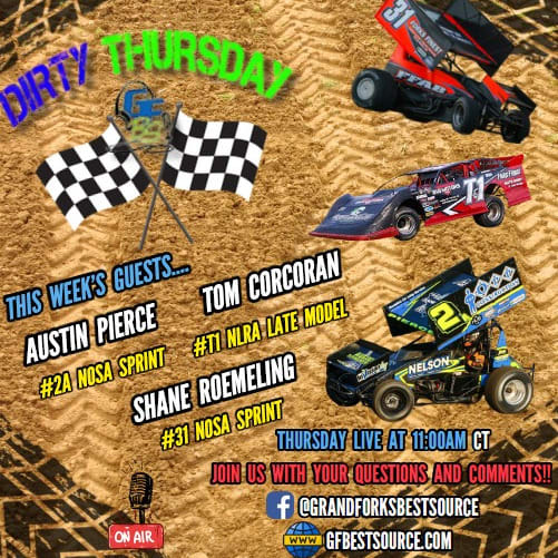 DIRTY THURSDAY - with NOSA Sprints #2A Austin Pierce, & #31 Shane Roemeling, and NLRA Late Model #T1, Tom Corcoran
