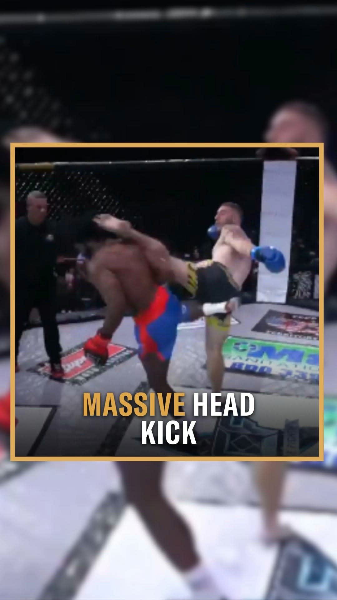 Extreme Cage Fight Highlights: Massive Head Kick!