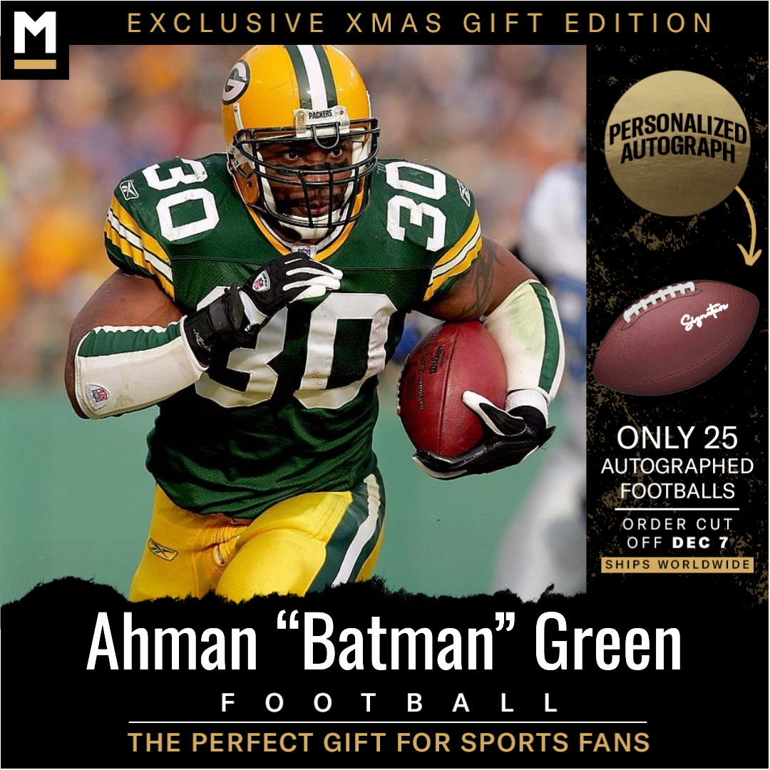Ahman Green Autographed Football