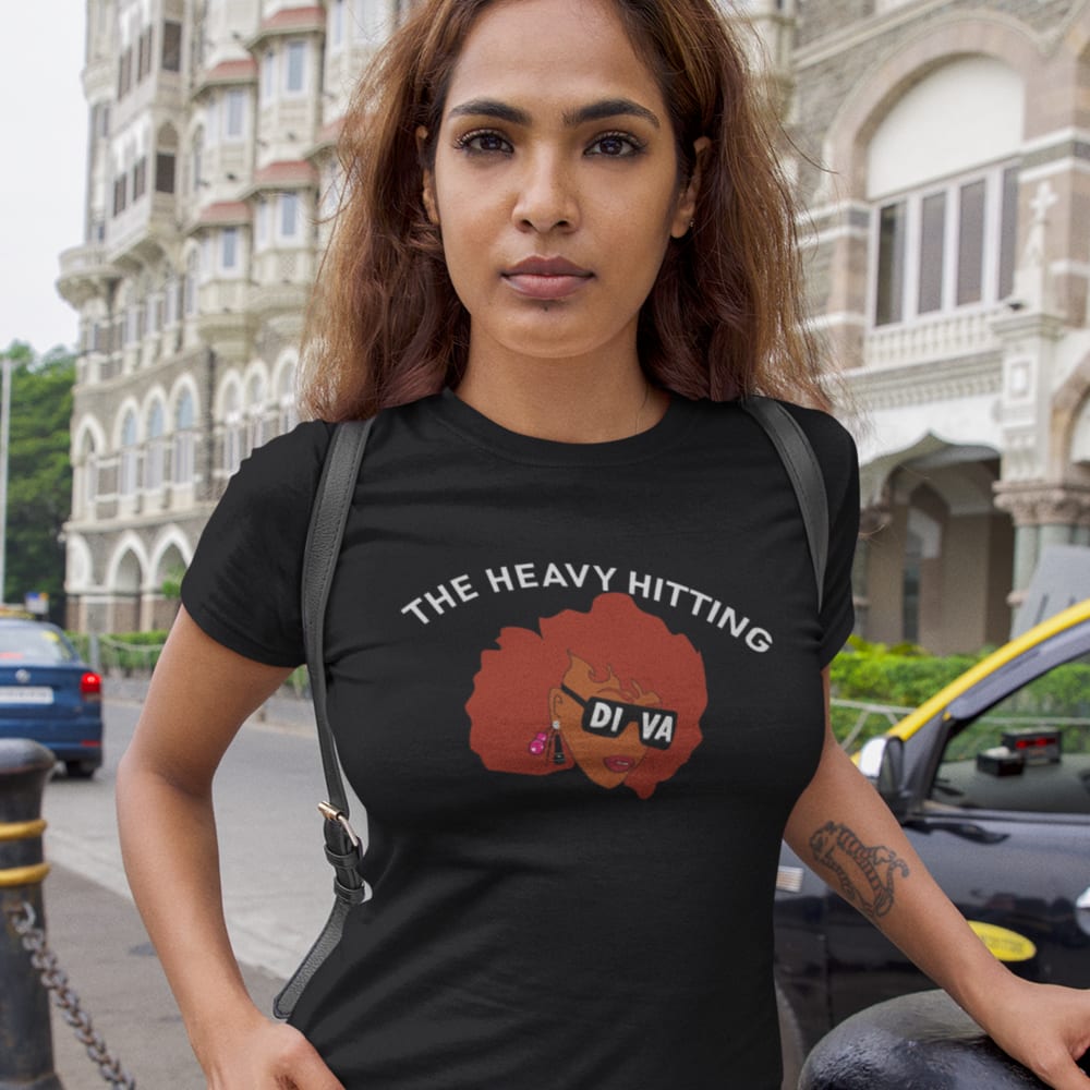  The Heavy Hitting by Franchón Crews-Dezurn Women's T-Shirt, Black Logo