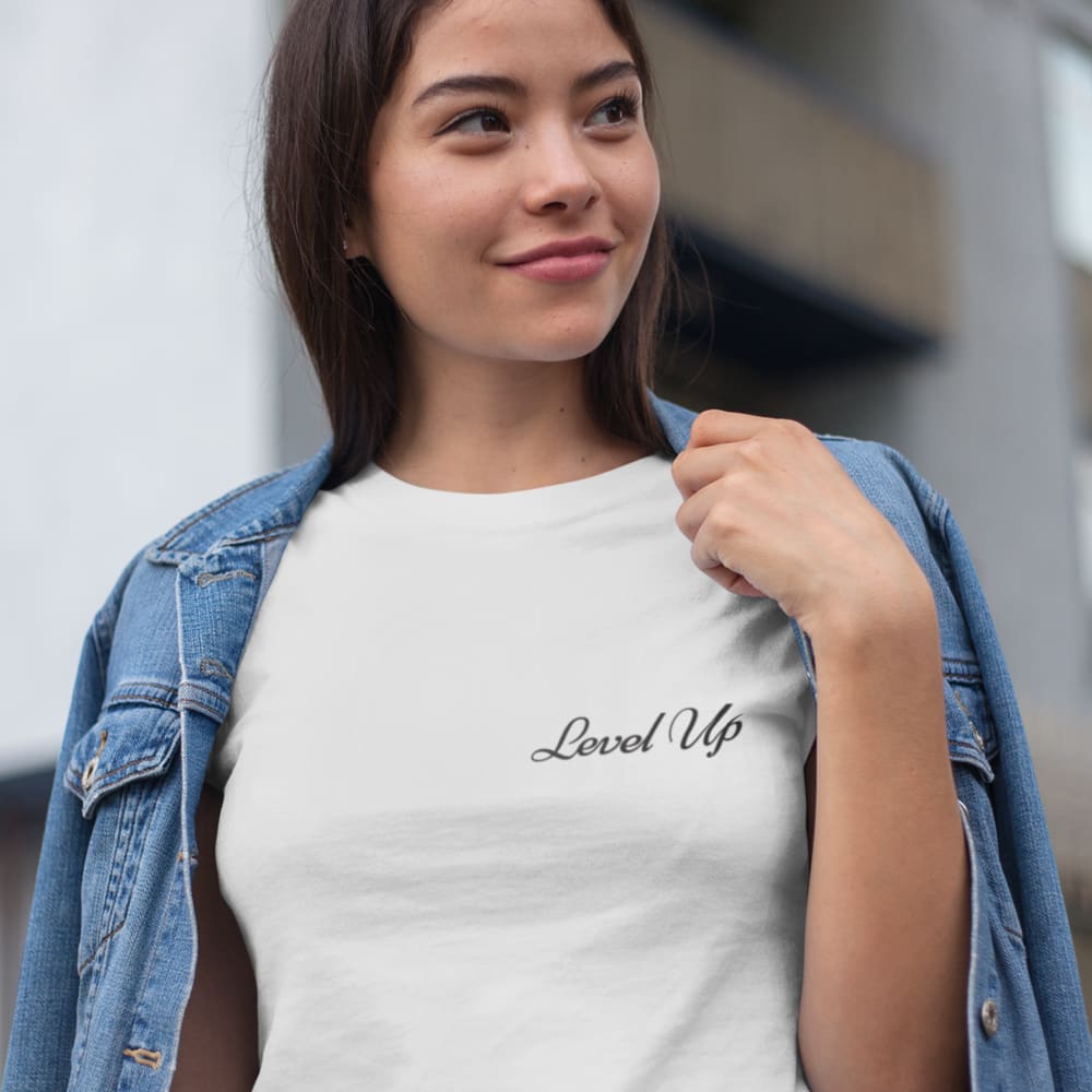 Cooper Donlin's "Level Up" Women's T-Shirt, Black Logo