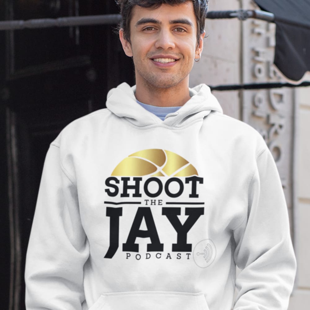 Shoot the Jay Podcast Unisex Hoodie, Dark Logo