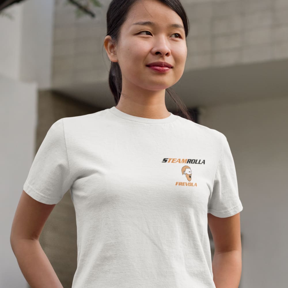 Streamrolla Frevola by Matt Frevola Unisex T-Shirt, Orange Black Mini Logo