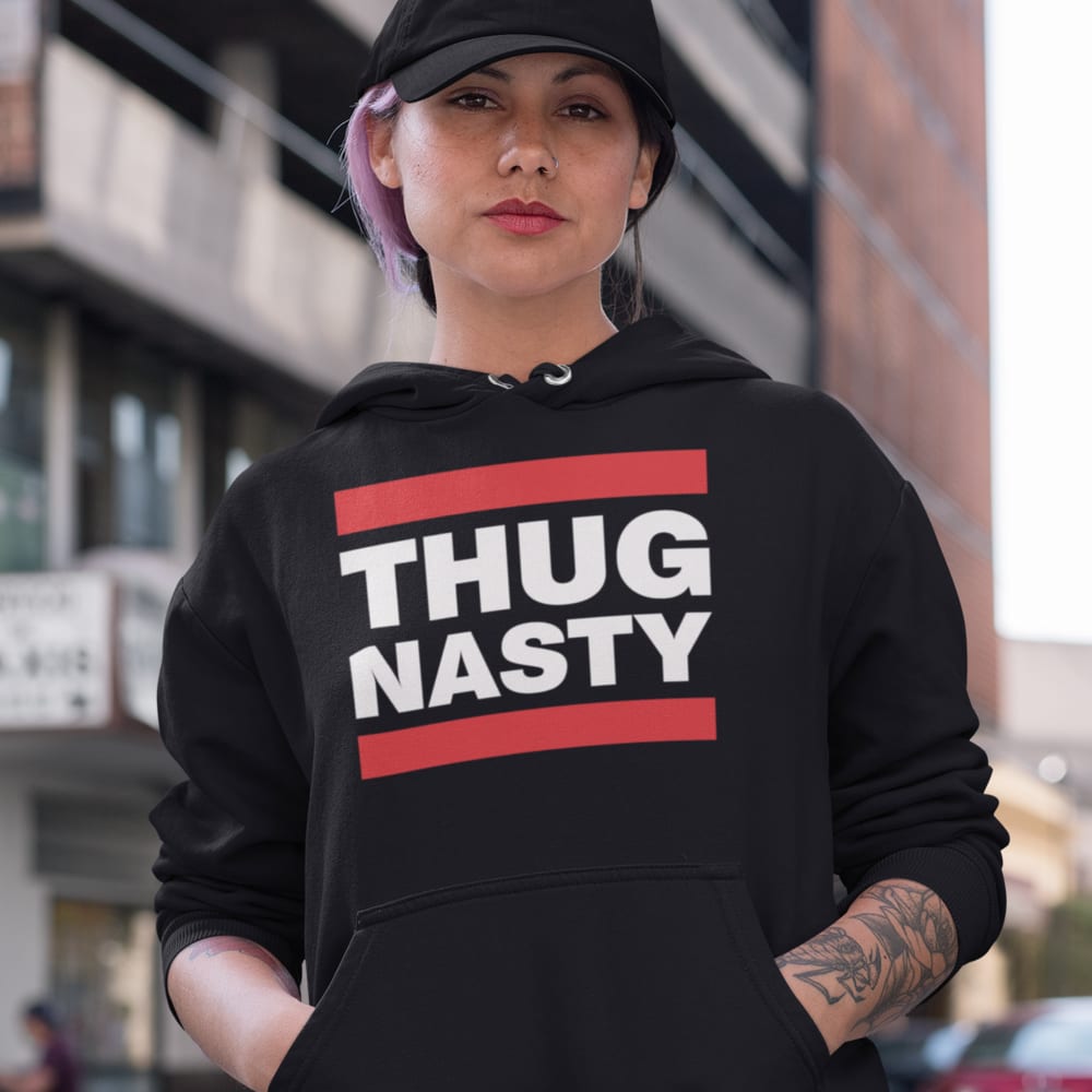 Thug Nasty by Bryce Mitchell, Sponsored Women's Hoodie, Light Logo