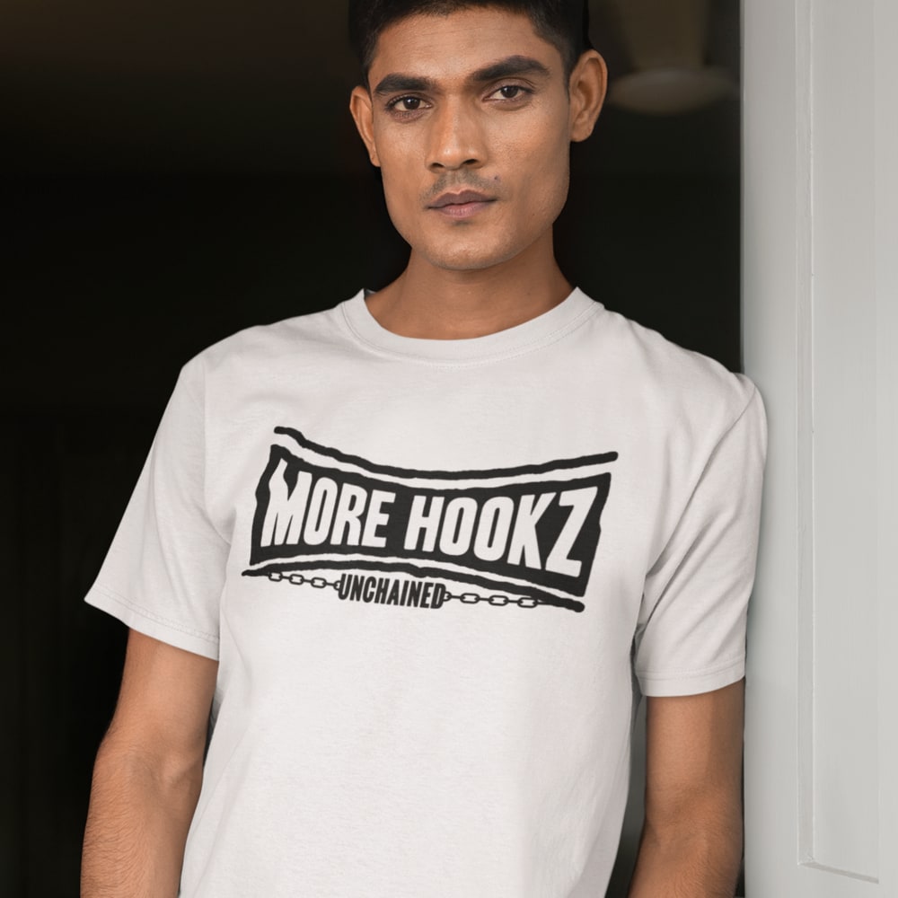 Dexter Brewer "More Hookz" Men's T-Shirt, Black Logo