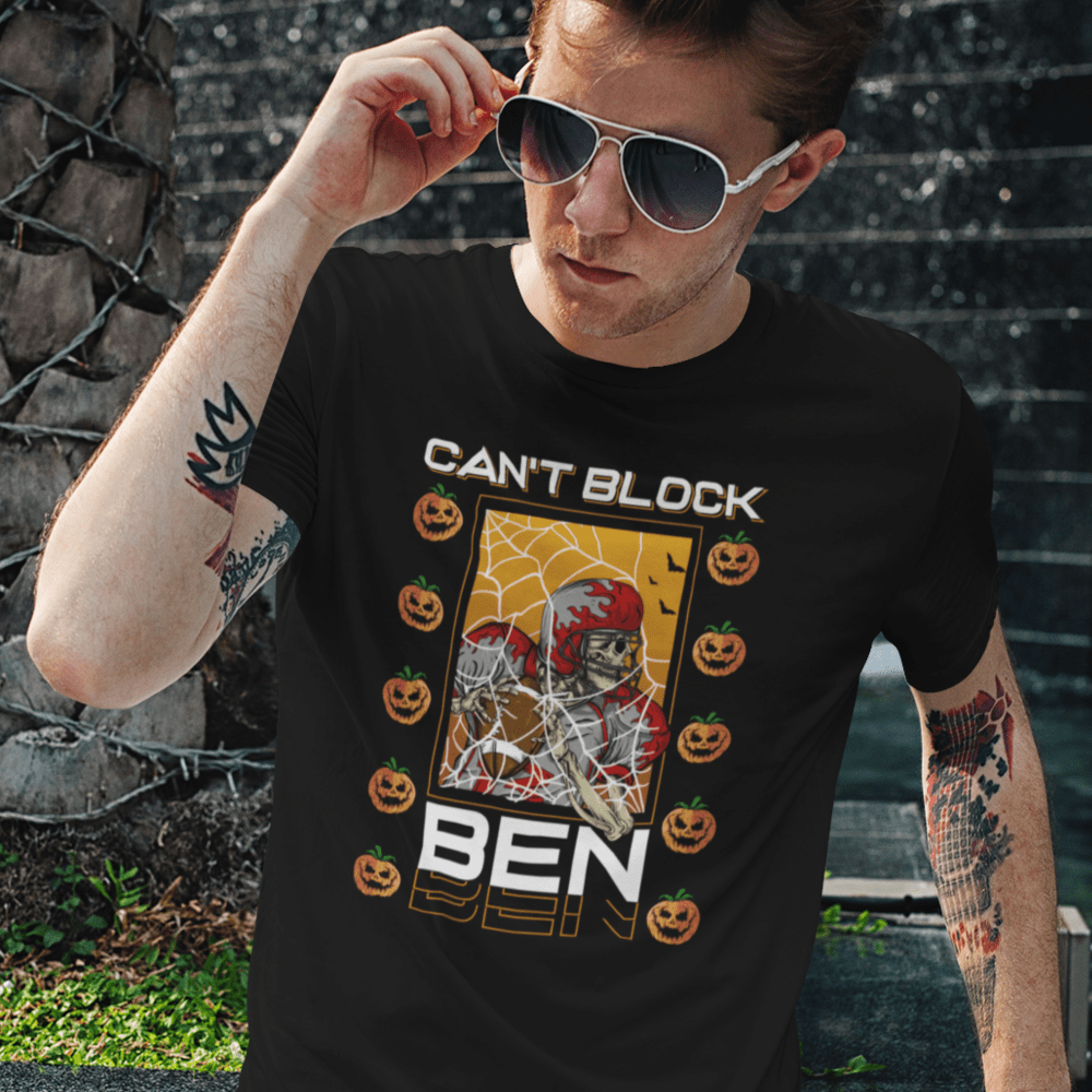 Spooky Can't Block Ben by Ben Desmarais, Men's T-Shirt