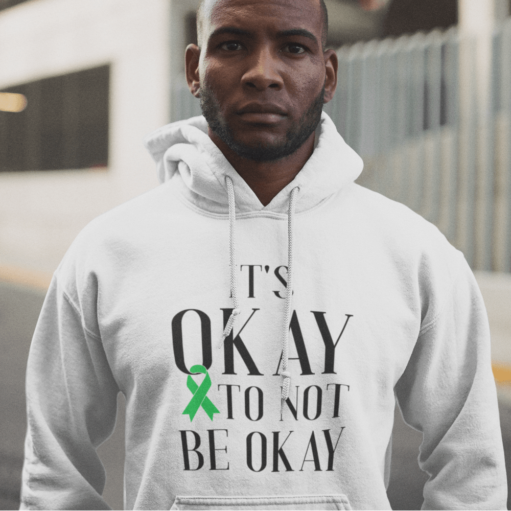 It’s OKAY To Not Be OKAY by Autumn MacDougal Hoodie, Black Logo