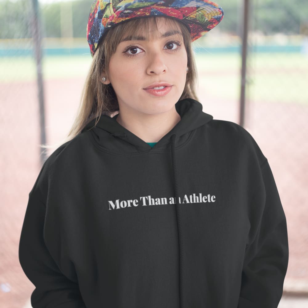 More Than An Athletes II by Martin Vorster Unisex Hoodie, White Logo