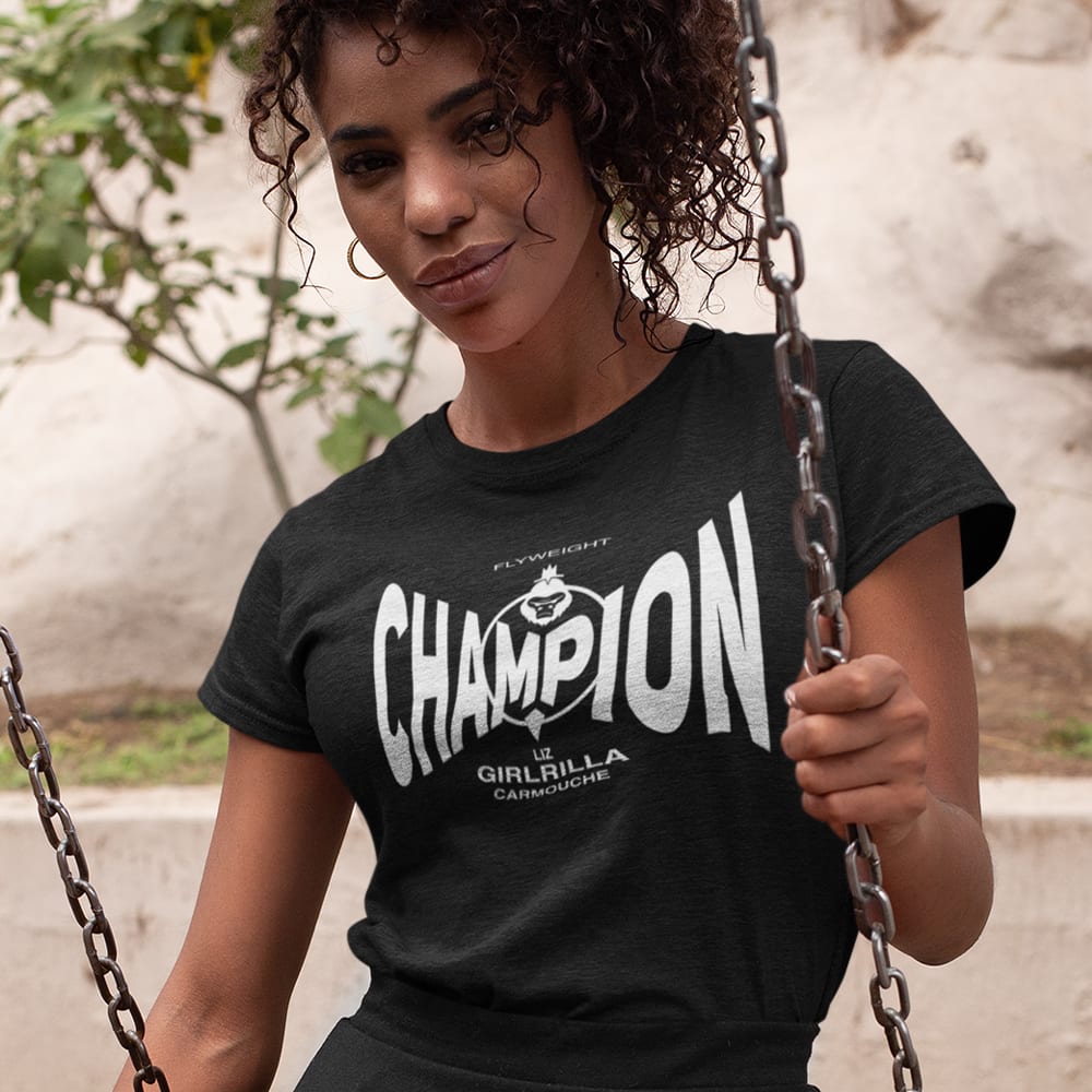  Flyweight Champion Liz Carmouche Unisex T-Shirt, White Logo