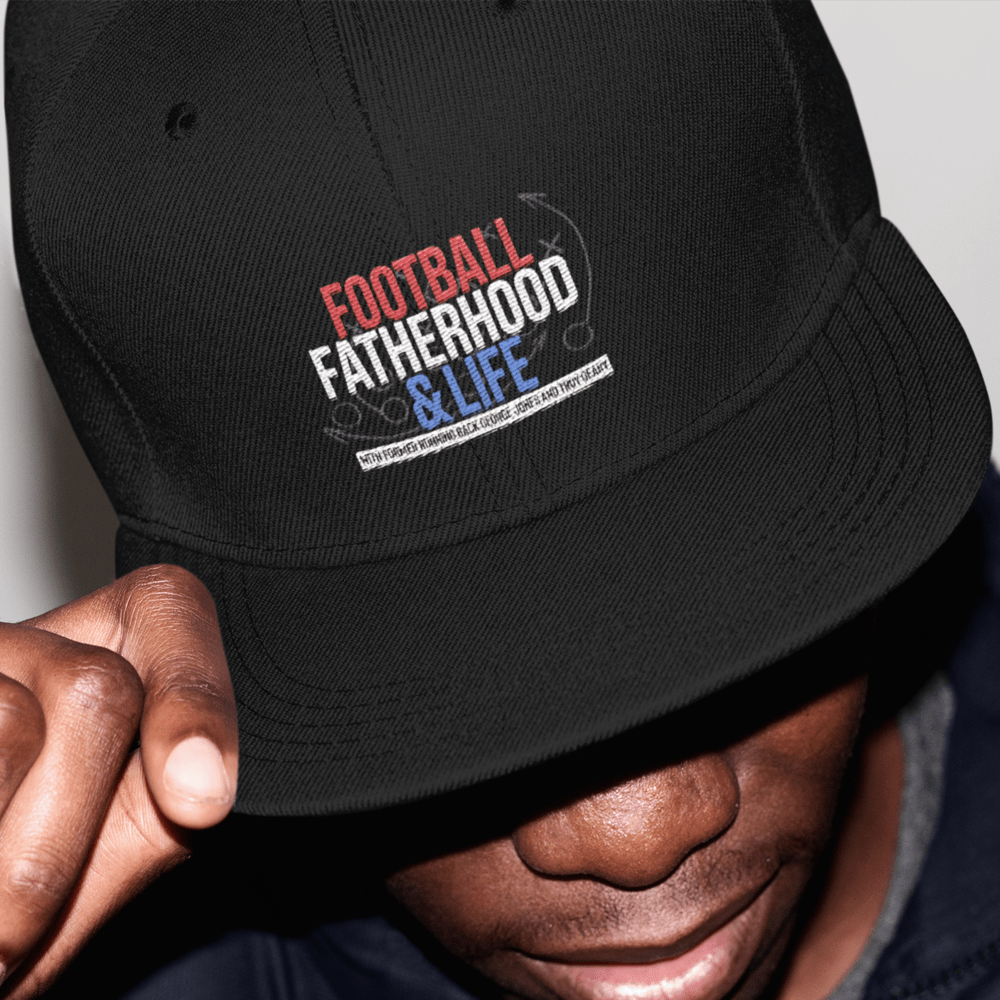 Football Fatherhood & Life by George Jones Hat, Light Logo