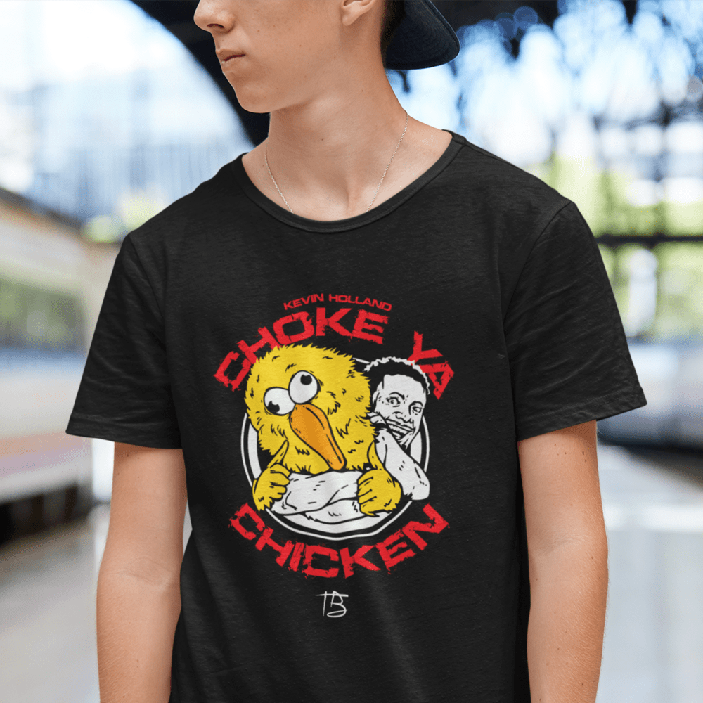 "Choke Ya Chicken" by Kevin Holland, Men's Limited Edition T-Shirt 