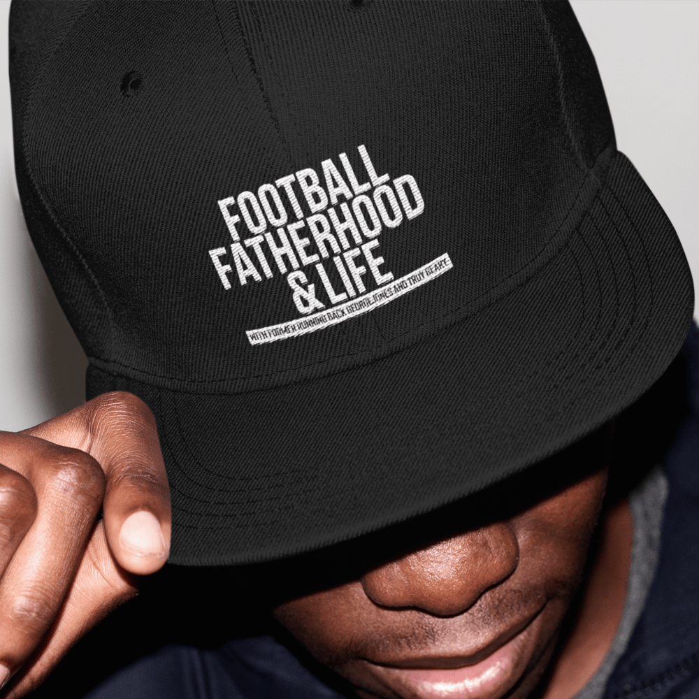  Football Fatherhood & Life by George Jones Hat, White Logo