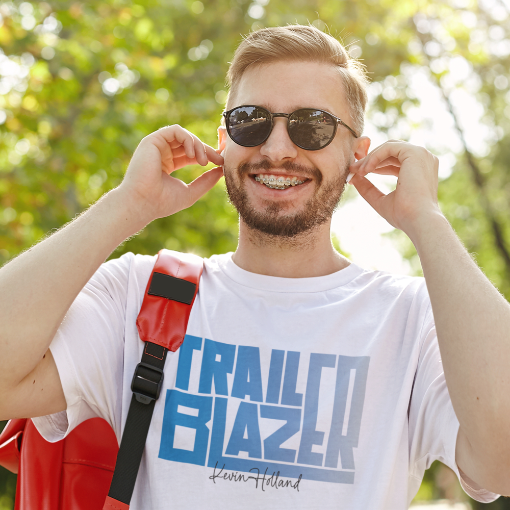  Trail Blazer by Kevin Holland Men's T-Shirt, Black Logo