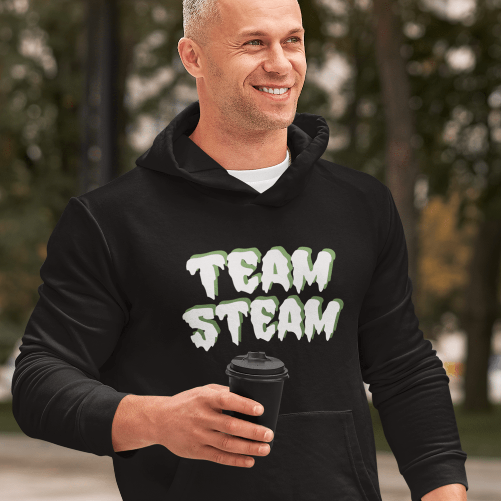 Team Steam by Matt Frevola, Hoodie, Dark Logo