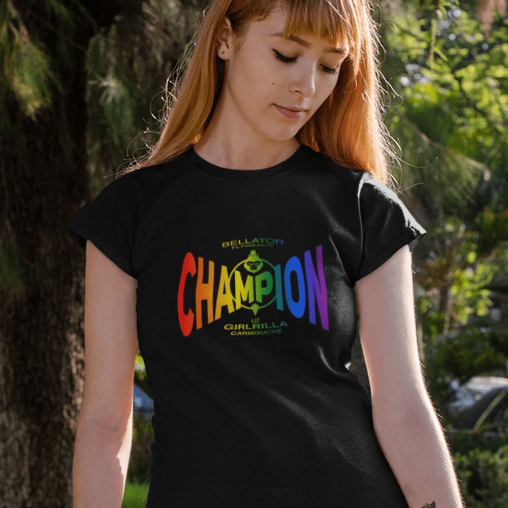  BELLATOR Champion (Rainbow) by Liz “Girlrilla” Carmouche Women's Tee