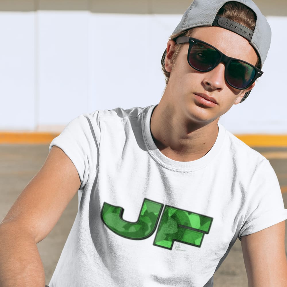 JF by Joe Fournier, Men's T-Shirt, Green Camo Logo