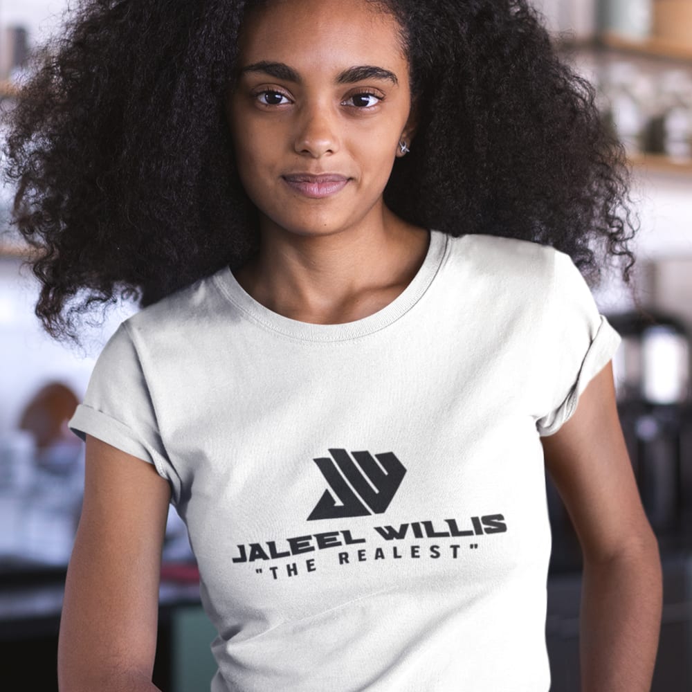The Realest by Jaleel Willis Women's T-shirt, All Black Logo
