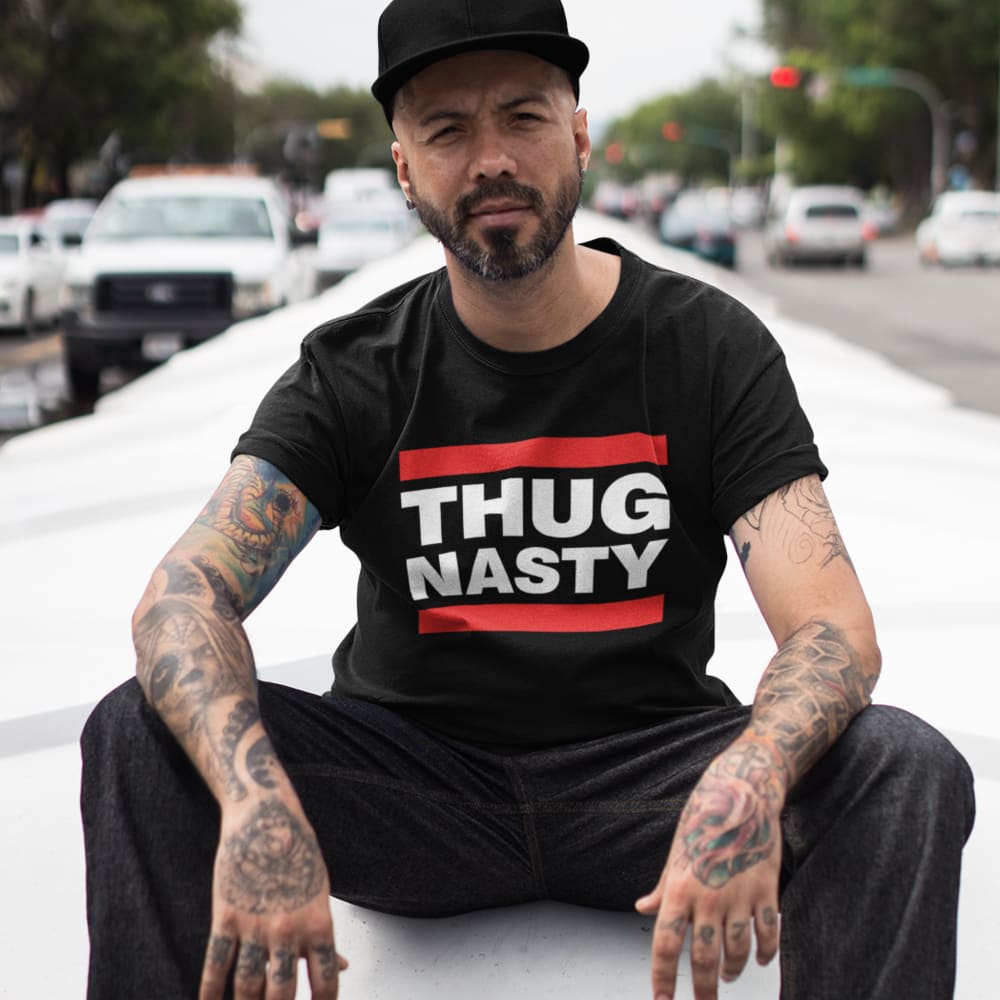 Thug Nasty by Bryce Mitchell, Sponsored Men's T-Shirt, Light Logo