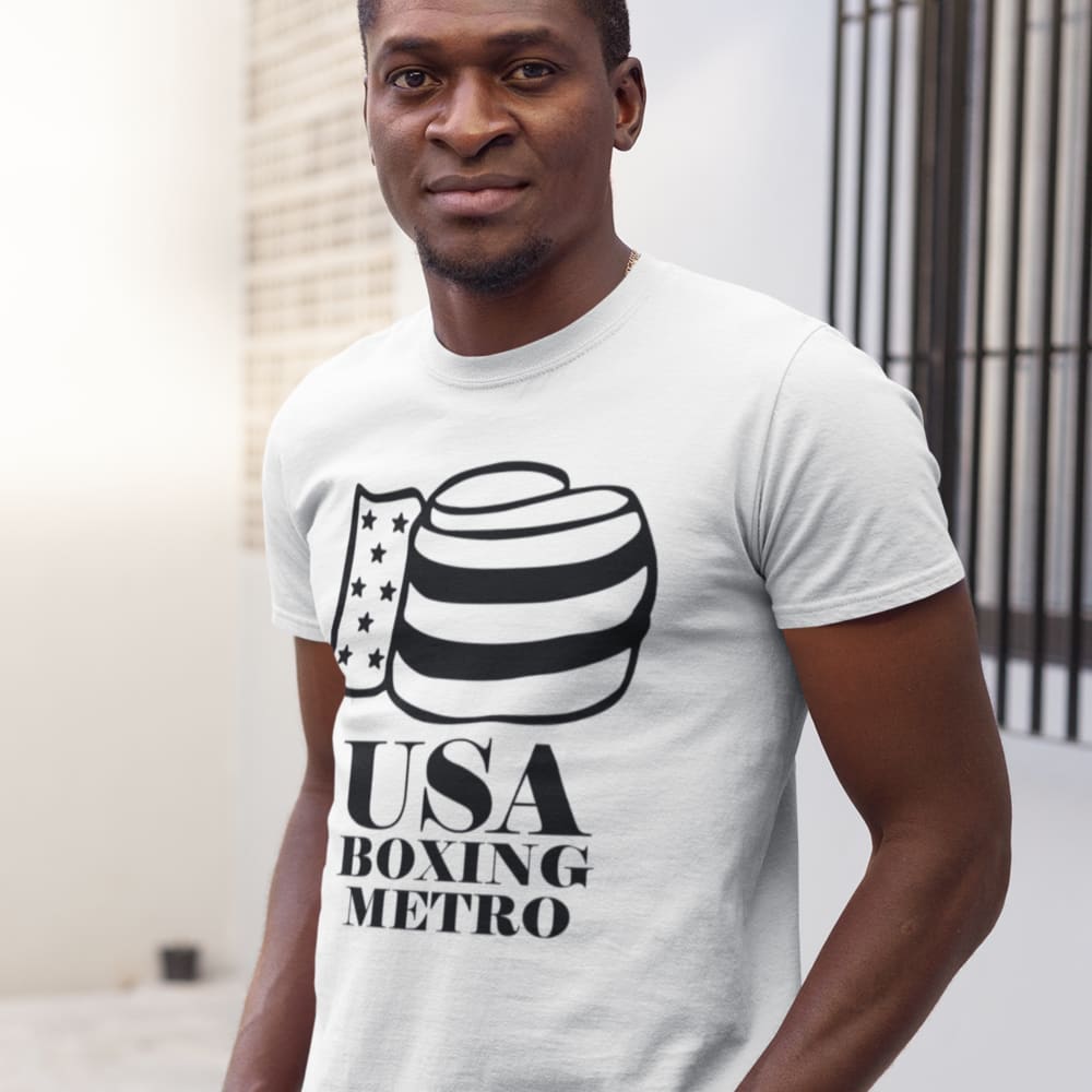 USA Boxing Metro, Men's T-Shirt, All Black Logo
