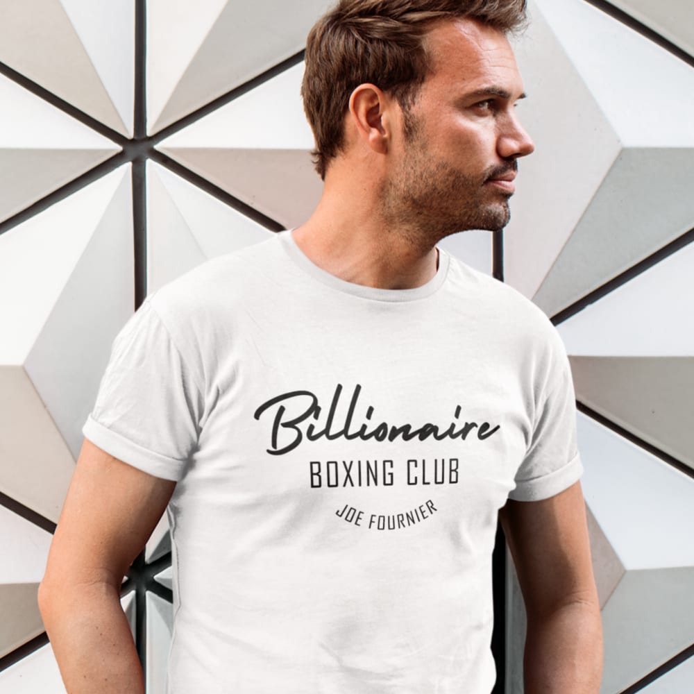 Billionaire Boxing Club II by Joe  Fournier Men's T-Shirt, White Logo