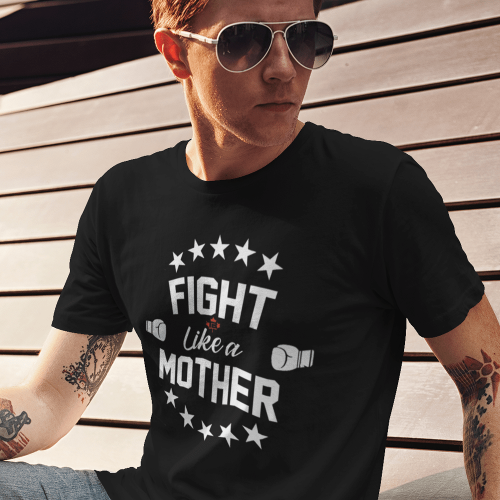 Fight Like A Mother by dy Bujold, T-Shirt, White Logo