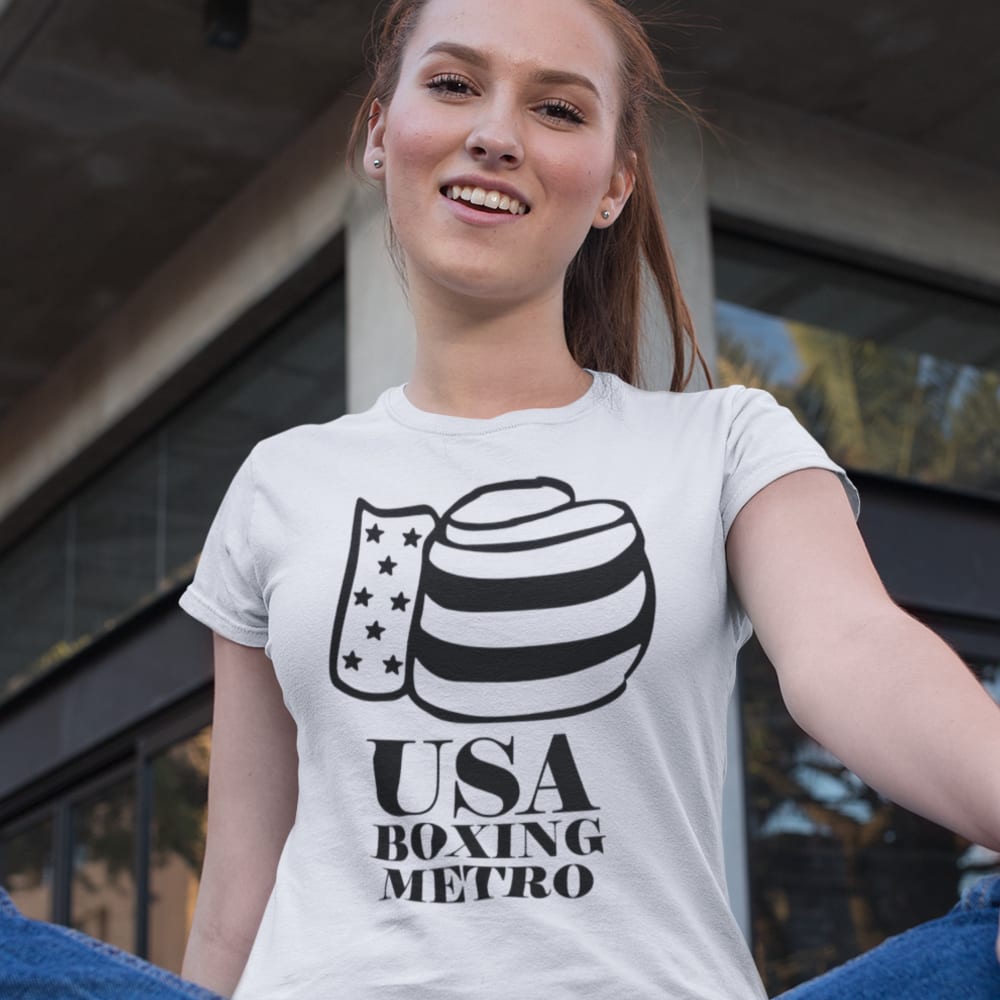 USA Boxing Metro, Women's T-Shirt, All Black Logo