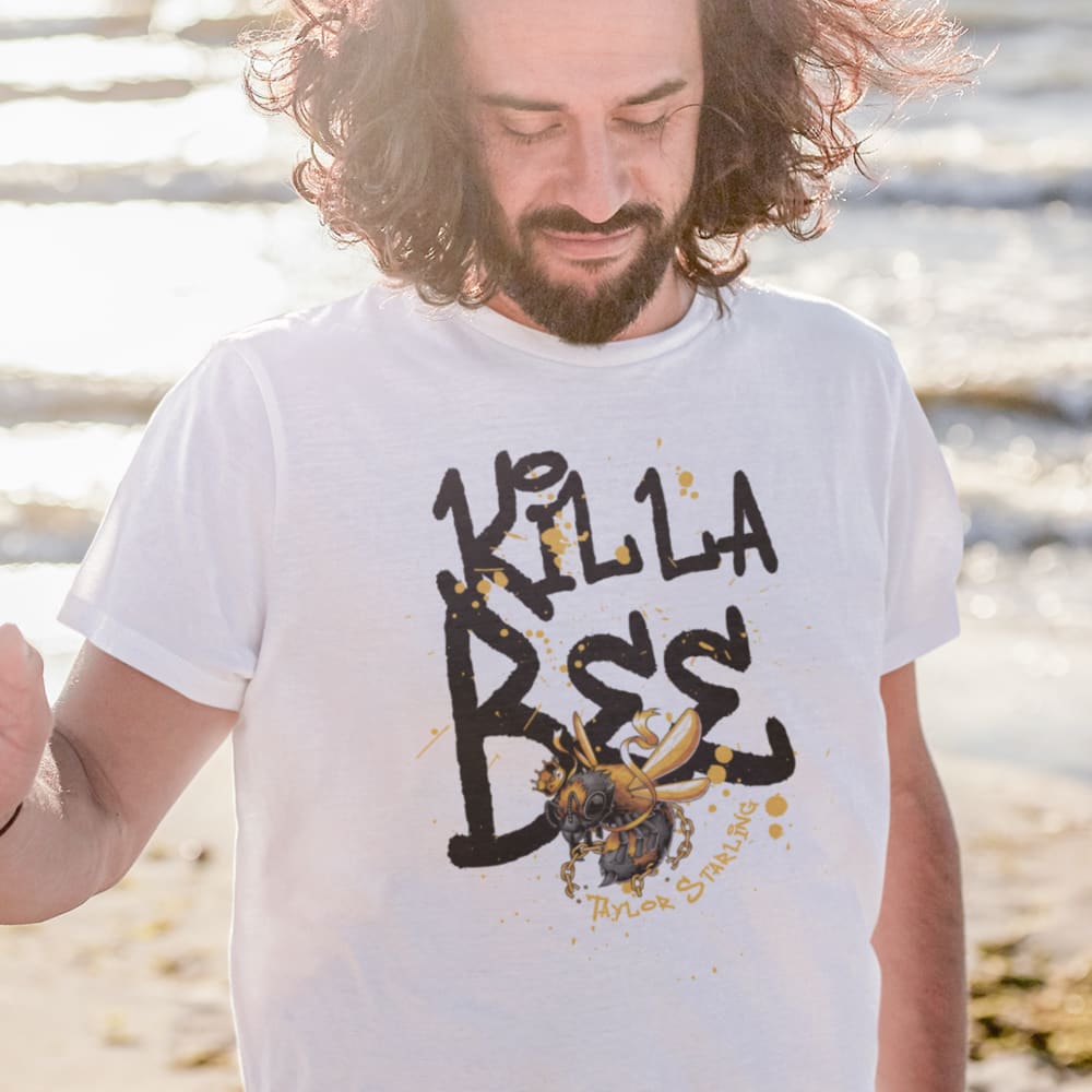 Killa Bee by Taylor Starling, Men's T-Shirt, Dark Logo