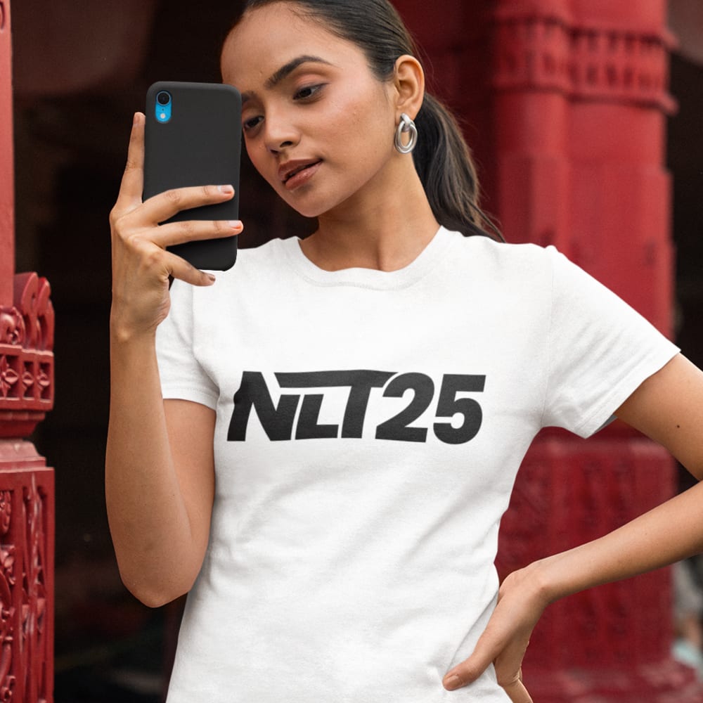 NLT25 by Clay Woods Women's T-Shirt, Black Logo