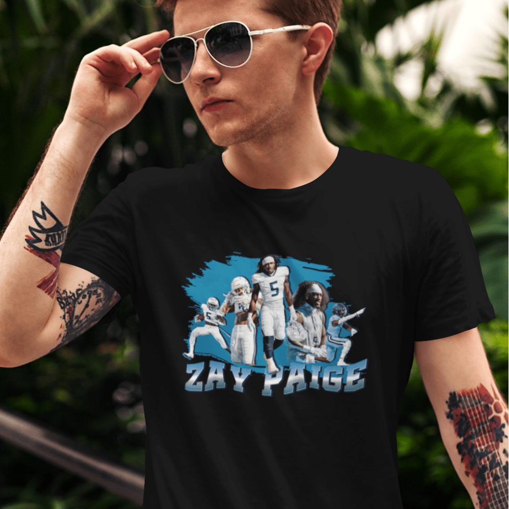 Isiah “Zay” Paige Men’s T-Shirt, White Logo