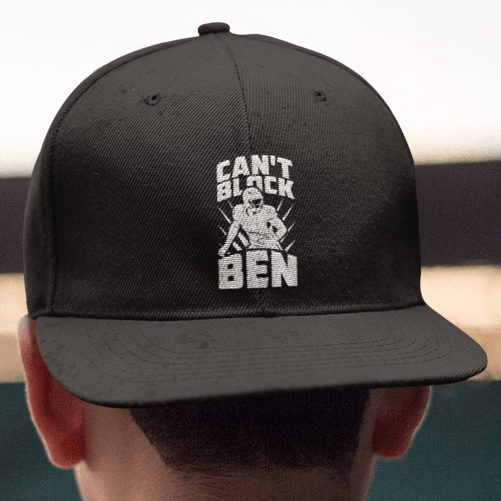 "Can't Block Ben" by Ben Desmarais Hat, White Logo