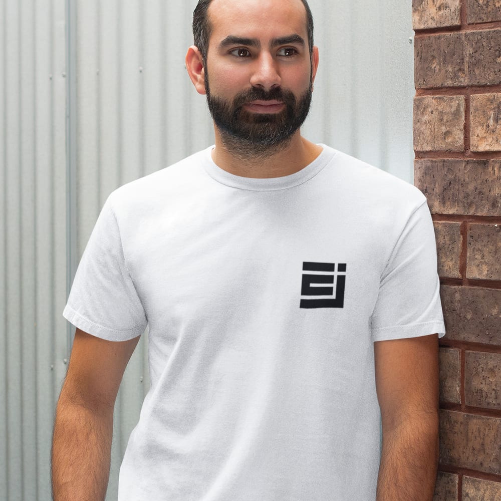 Josh Emmett Initials  Men's T-shirt, Black Mini Logo
