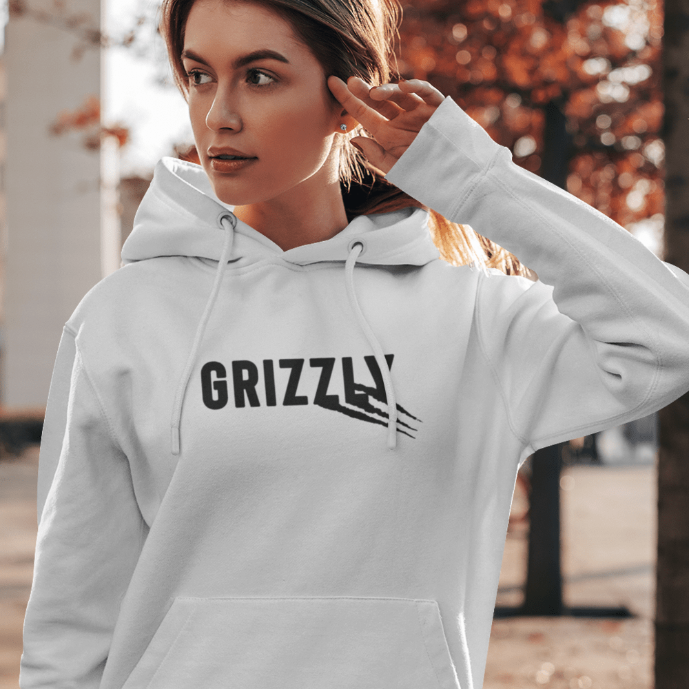 Grizzly by Claire Guthrie Women's Hoodie, Black Logo