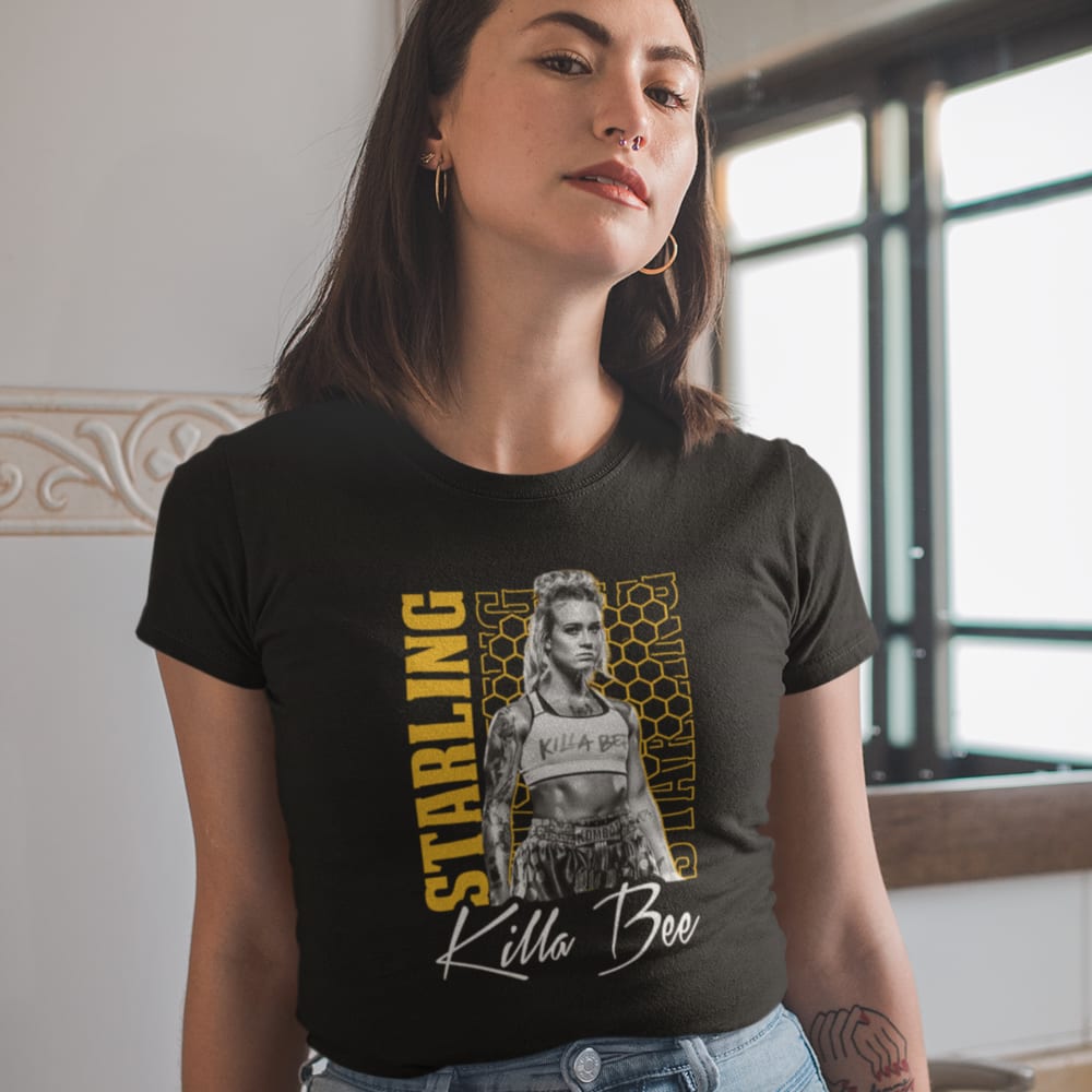  Taylor Starling Killa Bee Women's Graphic T-Shirt, White Logo
