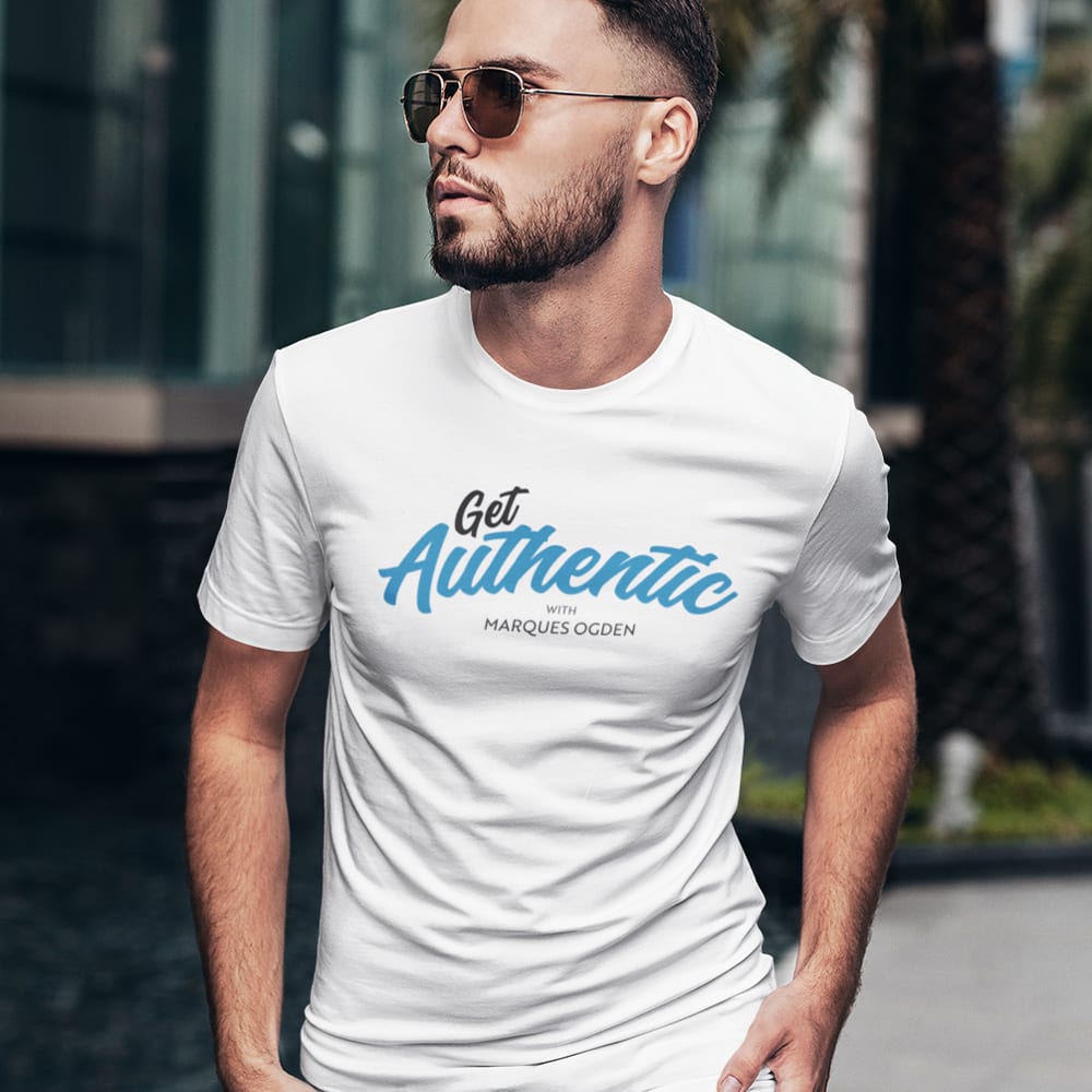 'Get Authenic' by OG, T-Shirt , Dark Logo