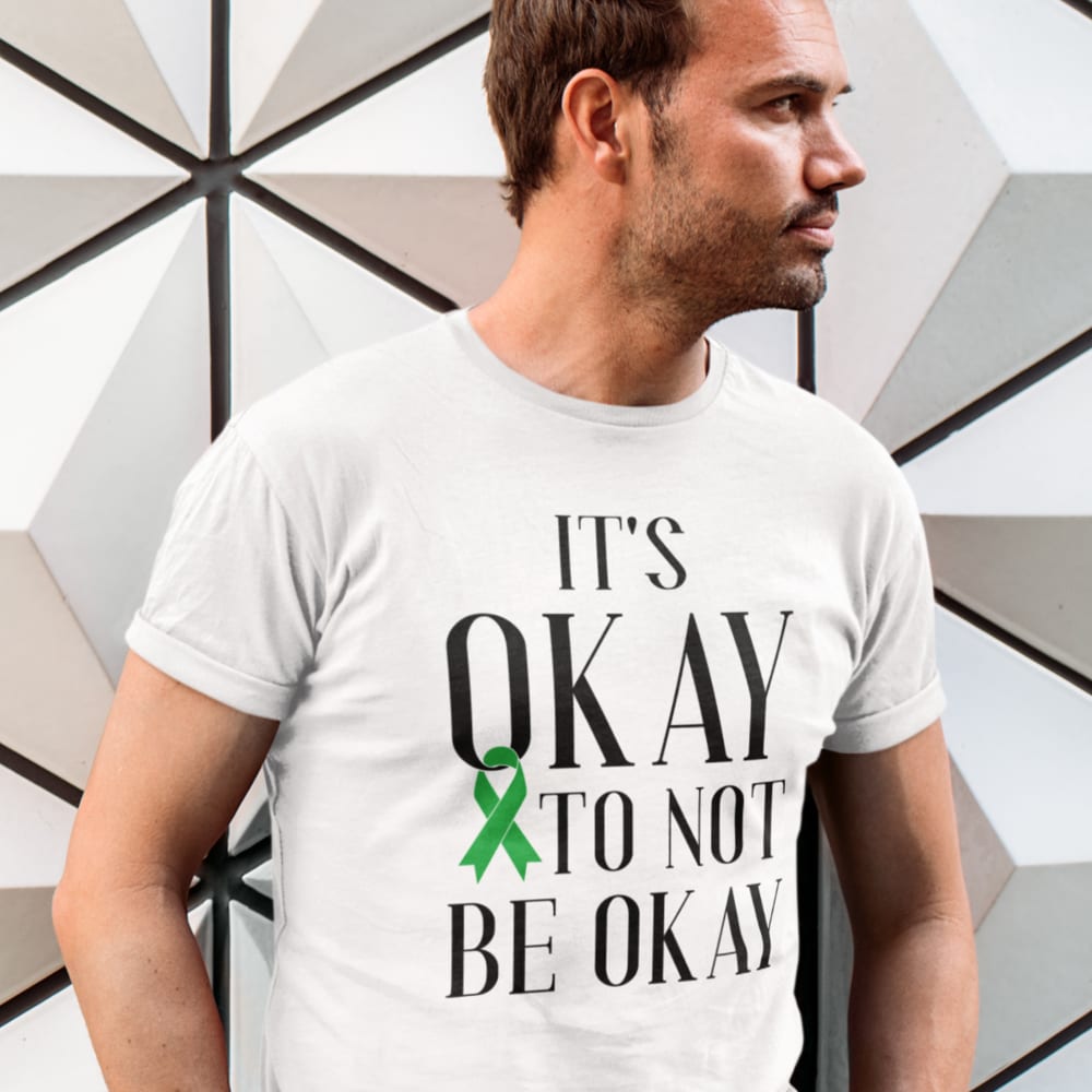 It’s OKAY To Not Be OKAY by Autumn MacDougal Men's T-Shirt, Black Logo