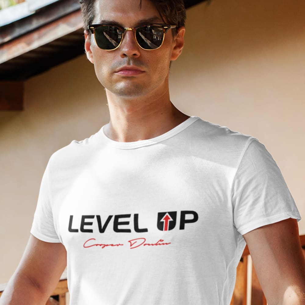 Level Up with Signature Cooper Donlin Men's T-Shirt, Black Logo