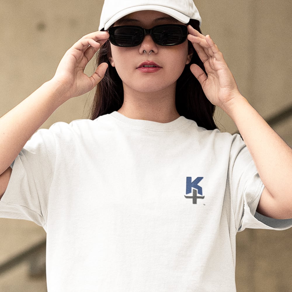  KT by Kenny Thomas Women's T-Shirt, Blue and Black Logo