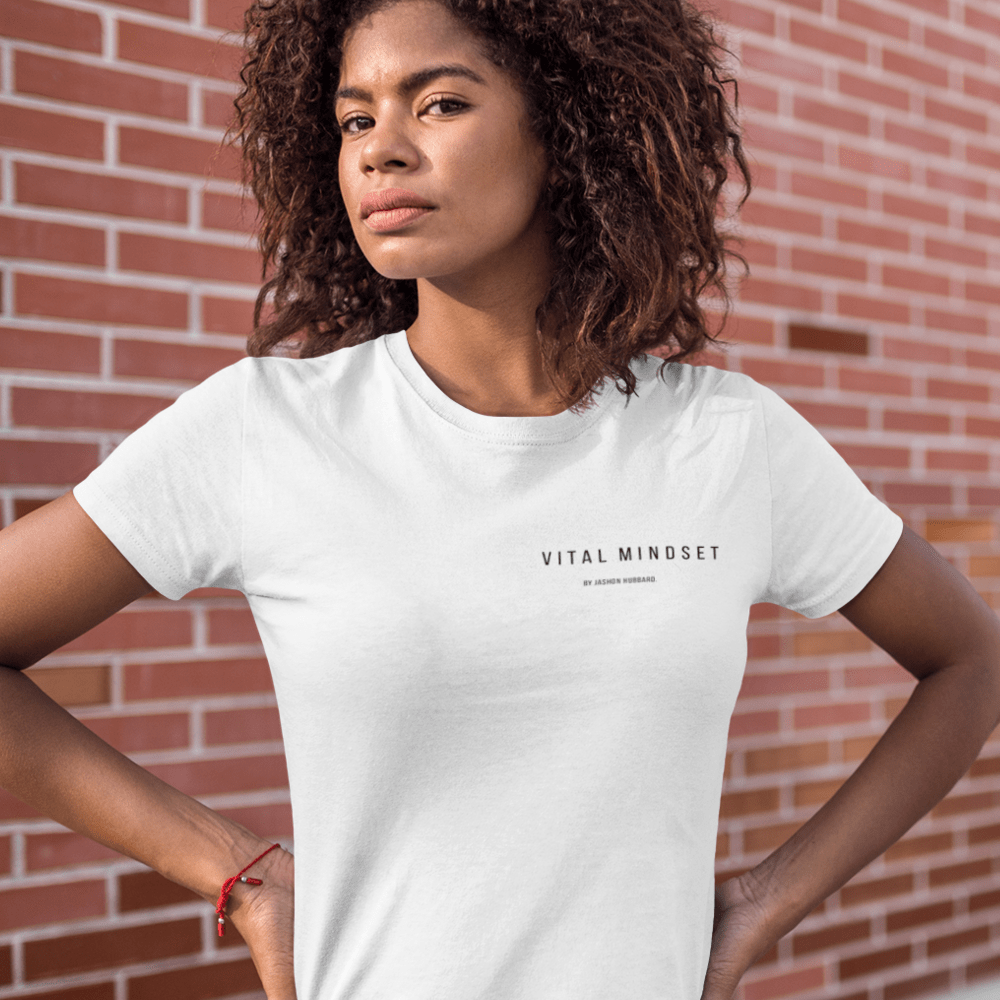 Vital Mindset by Jashon Hubbard Unisex T-Shirt, Black Mini Logo