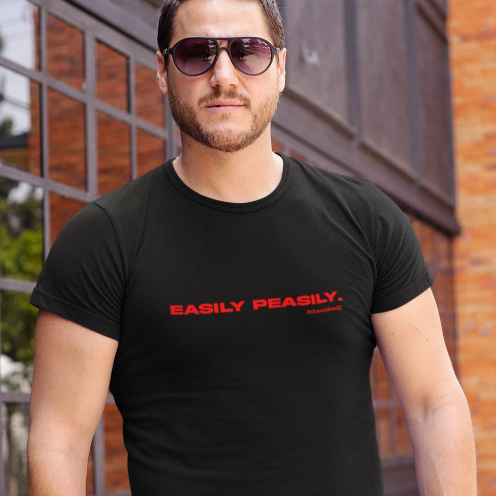 "Easily Peasily" Beknowntone by Anthony Mathis T-Shirt, Red Logo