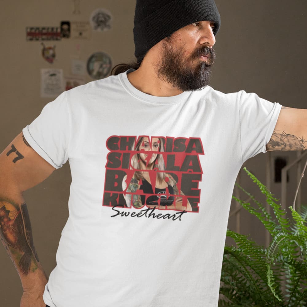 Charisa "Bare Knuckle Sweetheart" Sigala Men's T-Shirt, Black Logo