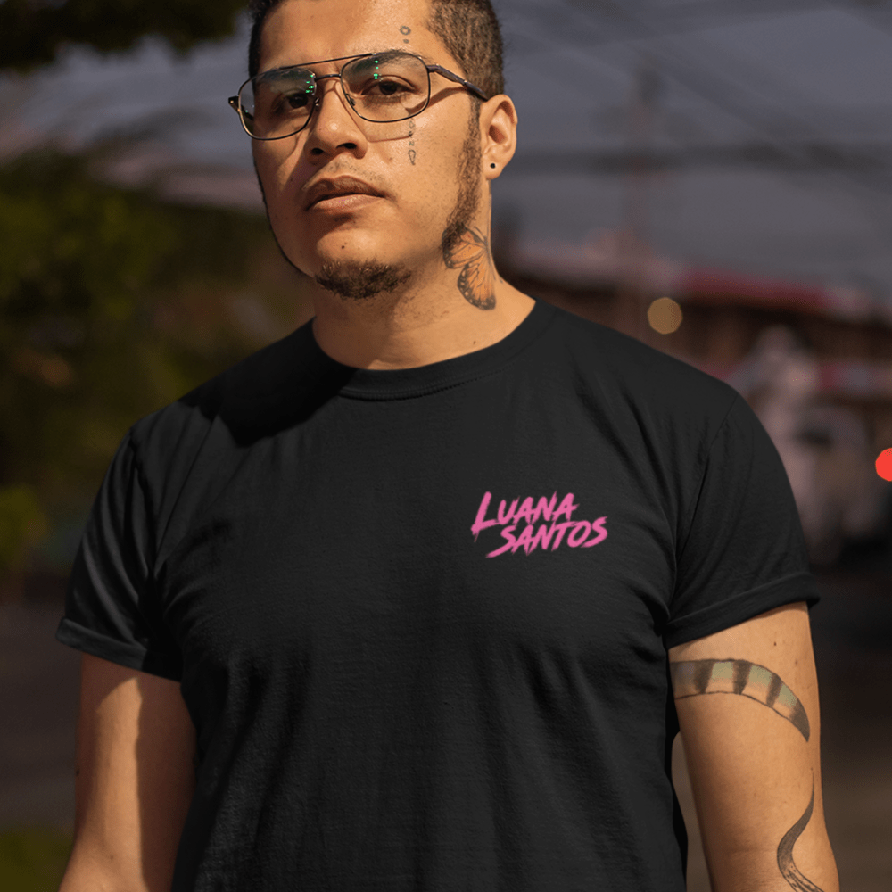 Luana Santos Men's T-Shirt Pink Logo