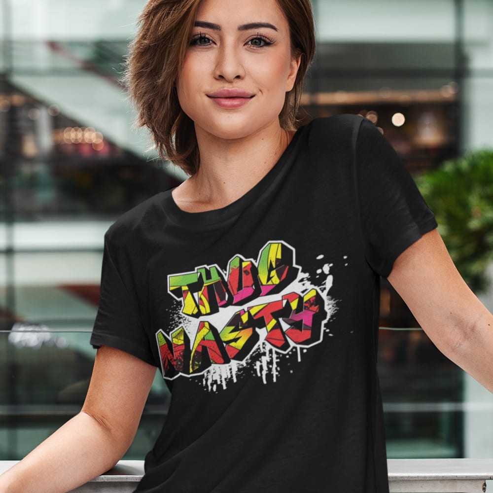 "Limited Edition" Sponsored by Thug Nasty Bryce Mitchell Women's T-Shirt, White Logo