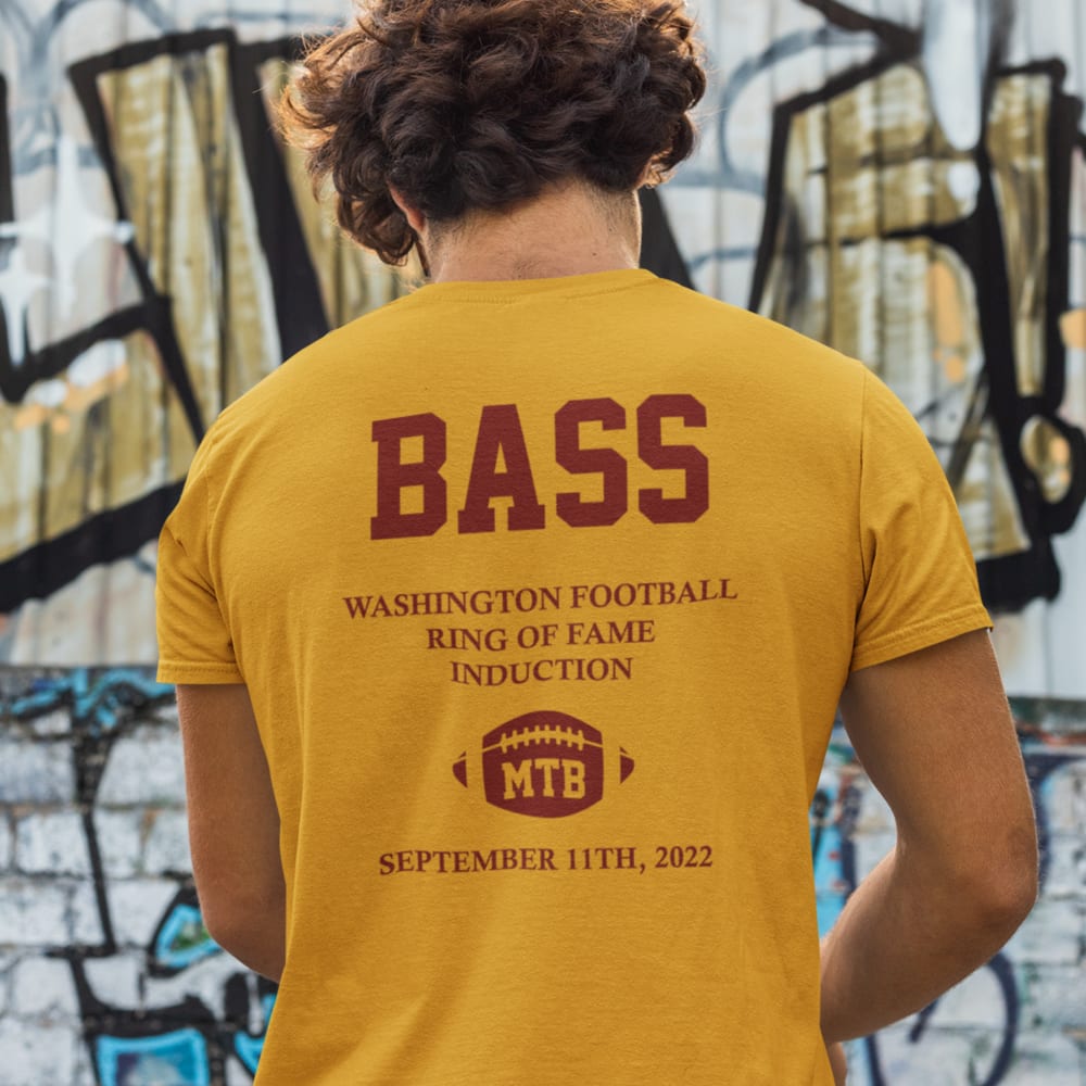 "Commemorative Shirt" by Mike Bass, Front and Back Burgundy Logo