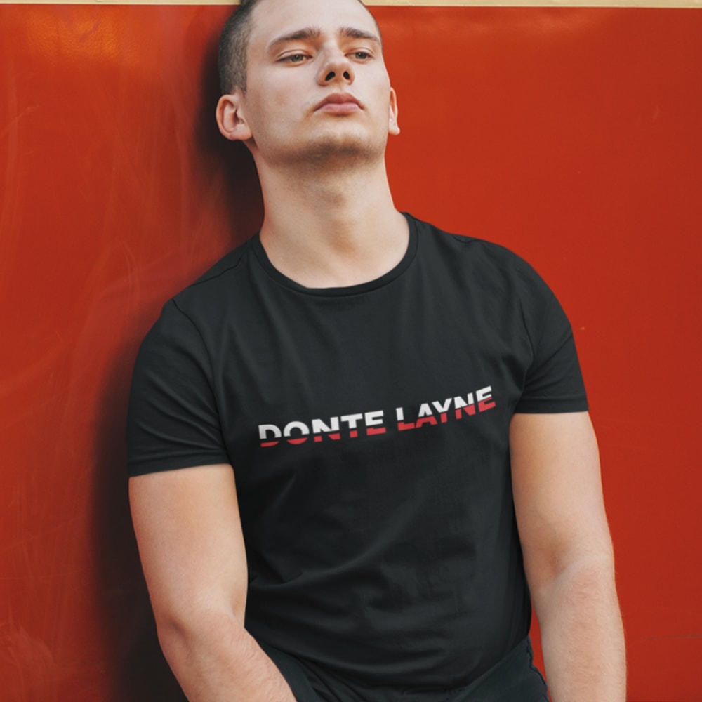 Donte Layne Limited Edition, Men's T-Shirt, Red and White