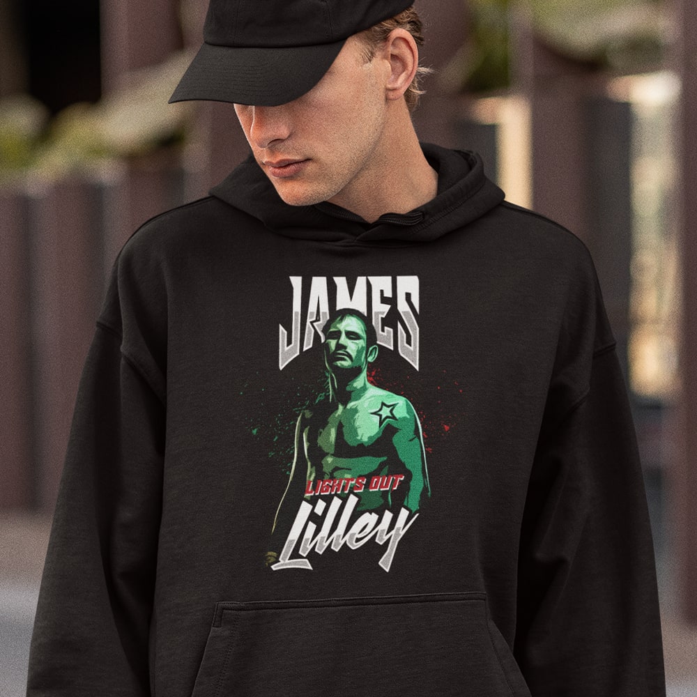  Lights Out by James Lilley Unisex Hoodie, Light Logo
